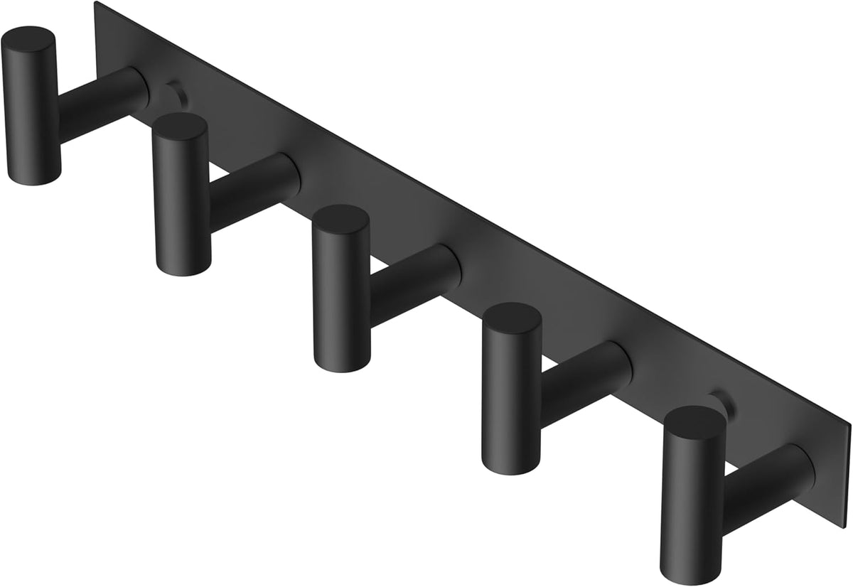 PMMASTO Coat Rack Wall Mounted, 5 "T Shaped Wall Hooks for Hanging, Heavy Duty Stainless Steel Coat