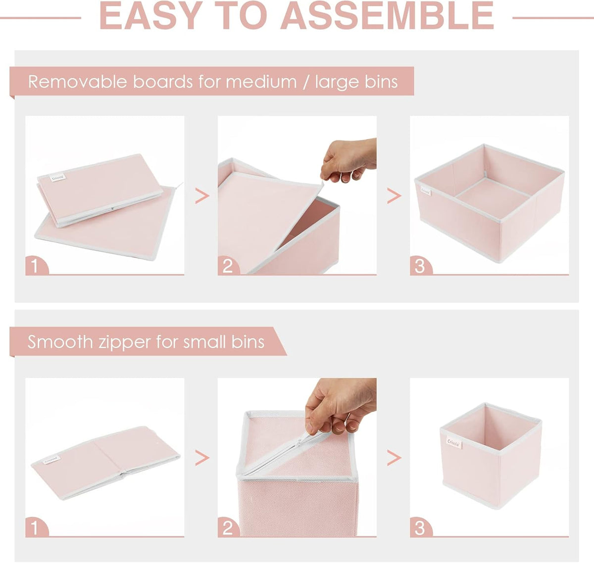 8 Pack Underwear Drawer Organizer, Drawer Organizer Clothes, Foldable Cloth Storage Box Closet