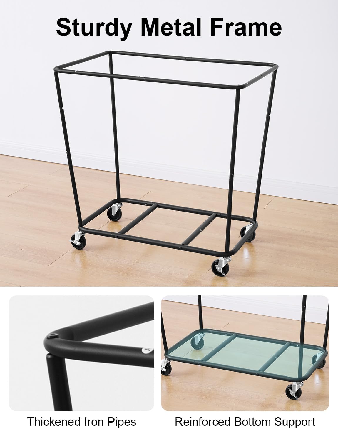StorageWorks 320L Laundry Basket with Wheels, Extra Large Rolling Hampers for Clothing Organizer