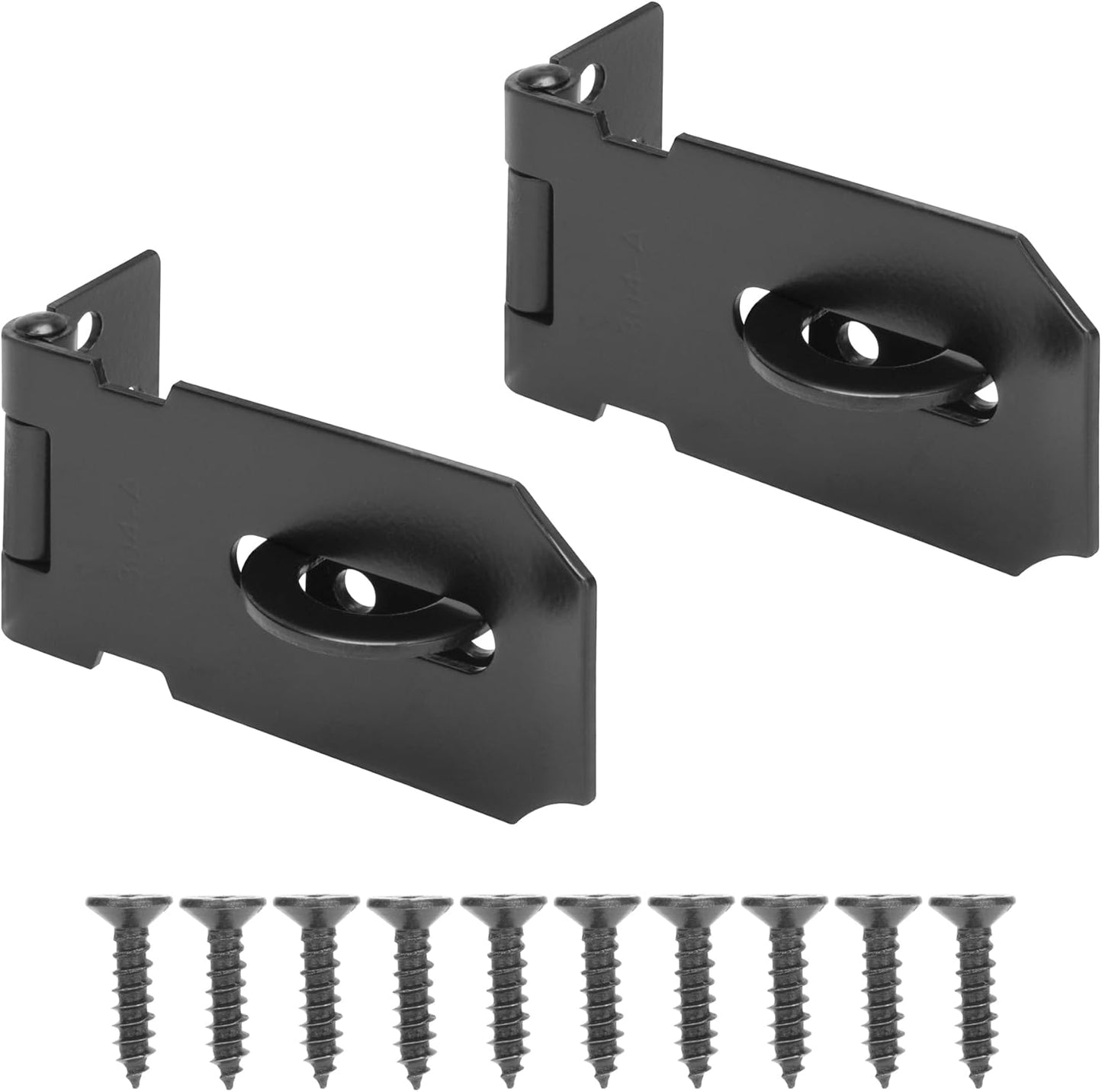 3" Door Padlock Safety Hasp Latch 2 Pcs, Door Hasp Clasp Lock Gate Shed Hasp Latch Lock for Door