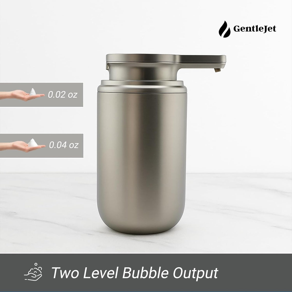 WaveJet Automatic Foaming Soap Dispenser - Rechargeable Automatic Soap Dispenser Touchless for