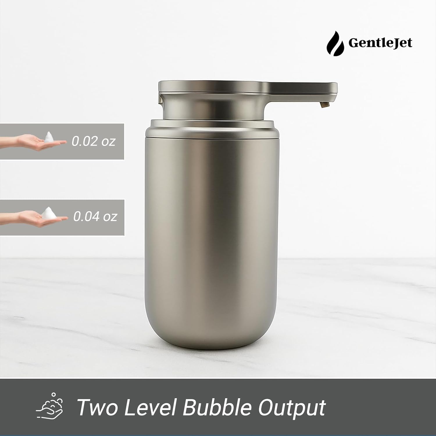WaveJet Automatic Foaming Soap Dispenser - Rechargeable Automatic Soap Dispenser Touchless for
