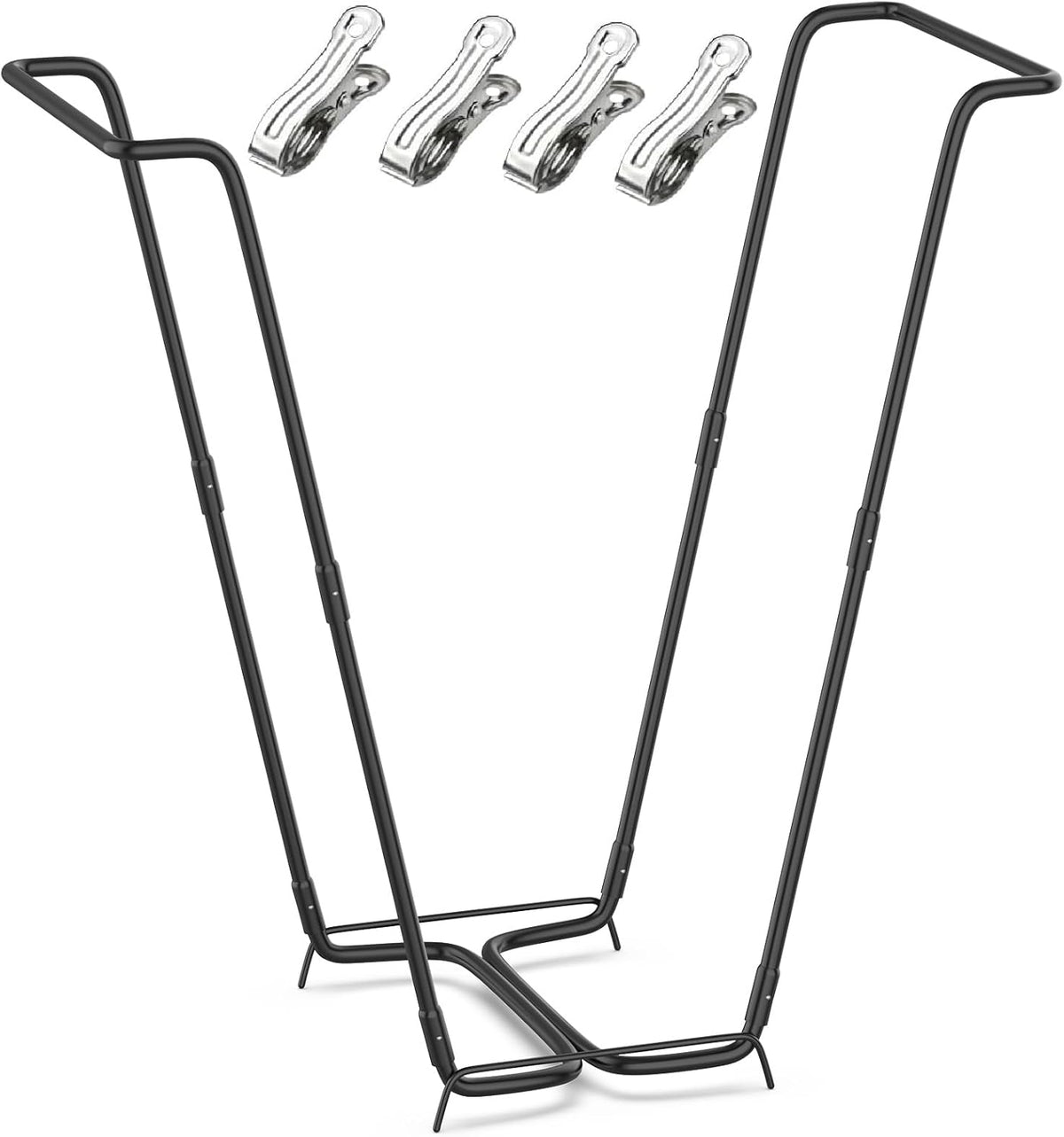 Outdoor Trash Bag Holder Metal Garden Trash Bag Holder for Yard Waste Stand Holds 30-45 Gallons
