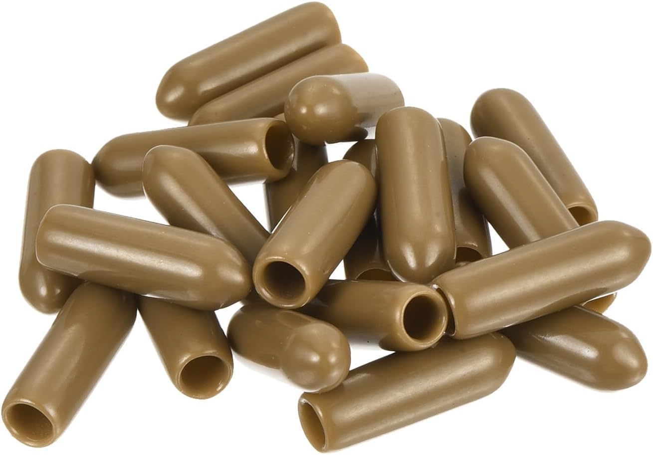 uxcell 20pcs Rubber End Caps 3.5mm(1/8") ID Vinyl PVC Round Tube Bolt Cap Cover Screw Thread