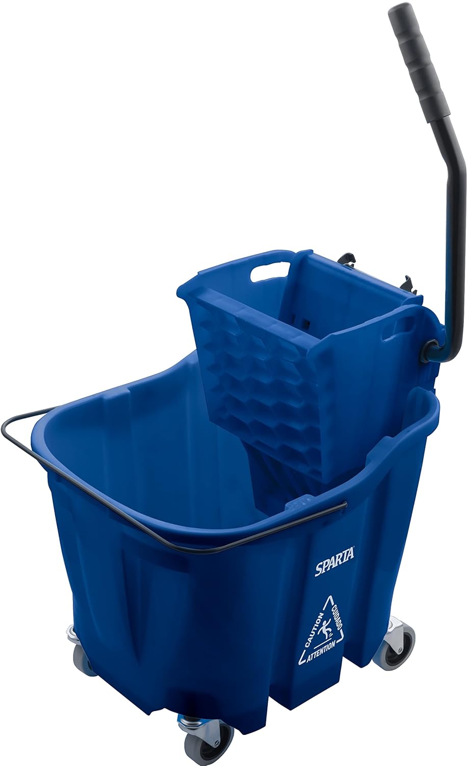 Carlisle FoodService Products 35 Qt Commercial Mop Bucket with Reliable Side Press Wringer