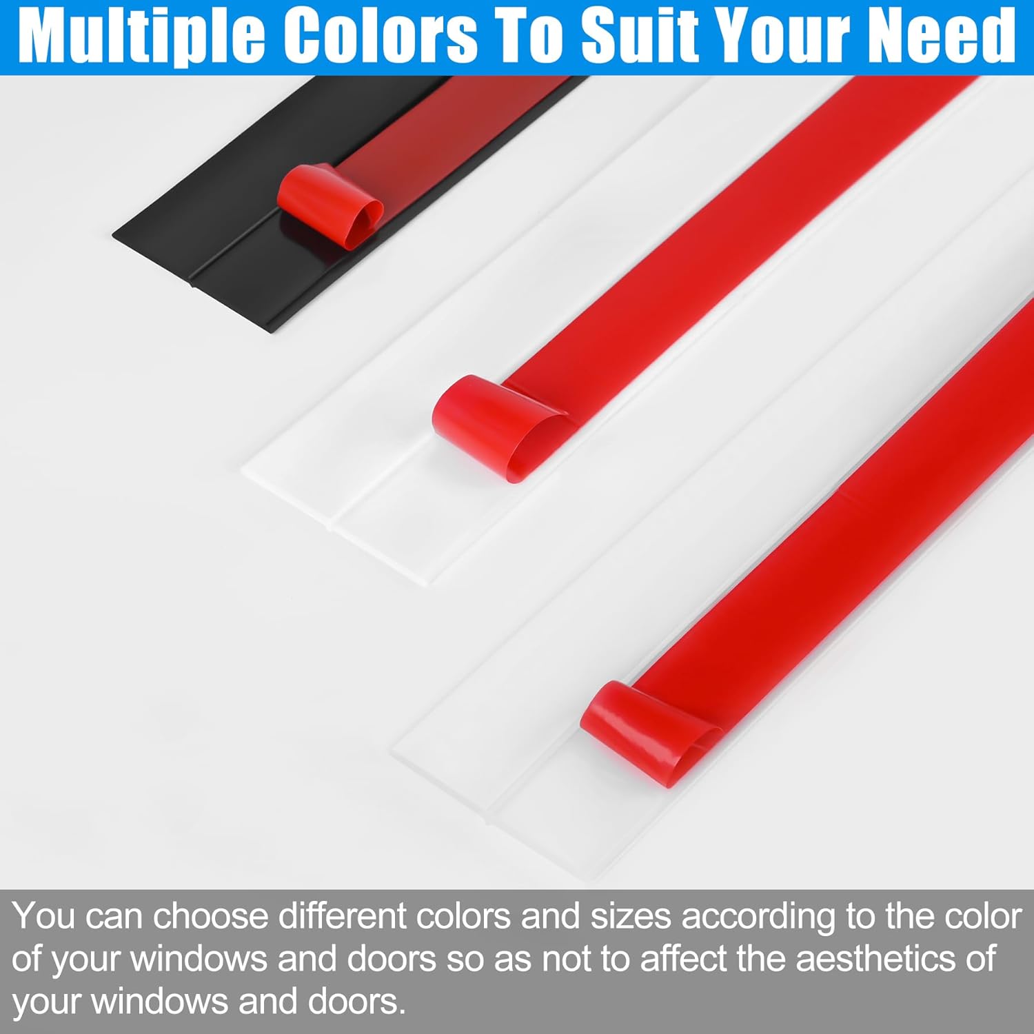 Draft Seal Tape for Doors and Windows 3 in x 10 Ft Silicone Weather Stripping Extra Thick 2mm Door