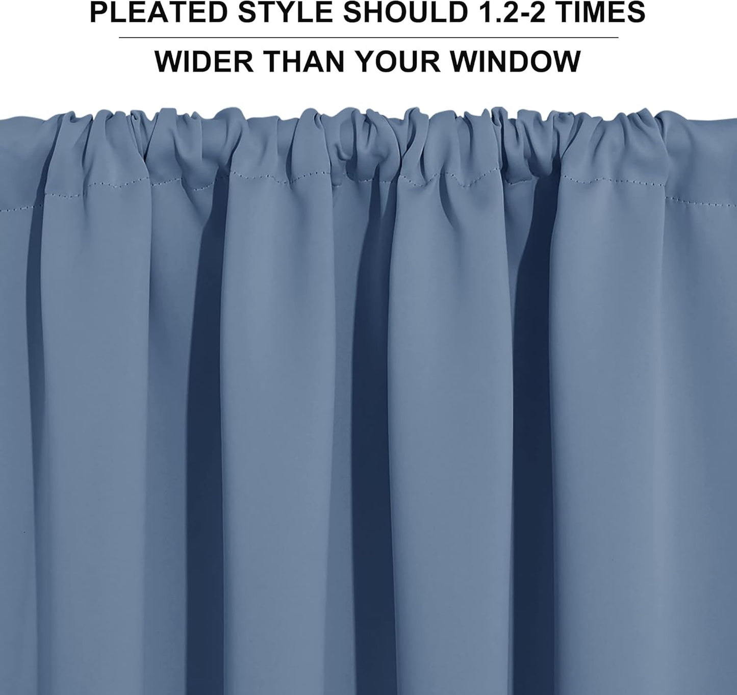 RYB HOME Small Curtains for Bathroom Windows, Blackout Blinds Shades for Bedroom Dorm Storage