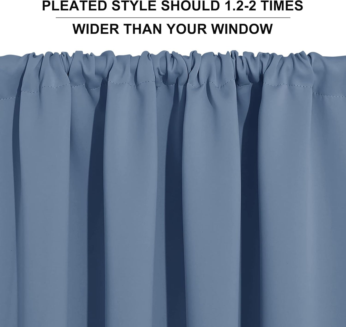 RYB HOME 45 inch Curtains for Kitchen Room Darkening Privacy Mini Curtain for RV Camper Bathroom