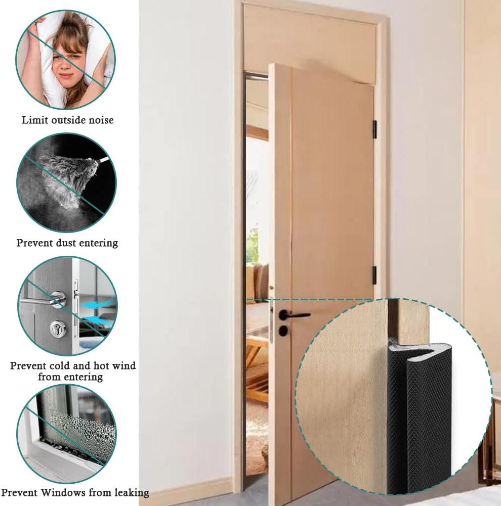 Kerf Weather Stripping Door Seal Strip 26 Ft Q Foam Door Weatherstrip Seal with Slot Card Slot