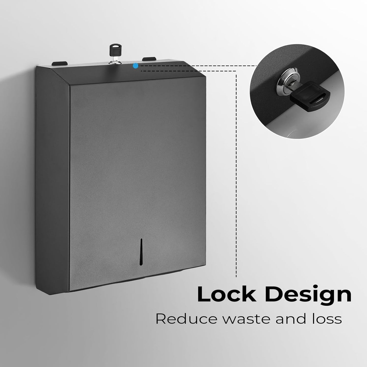 Paper Towel Dispenser Wall Mount - Multifold Trifold Paper Towel Dispensers, Large Capacity