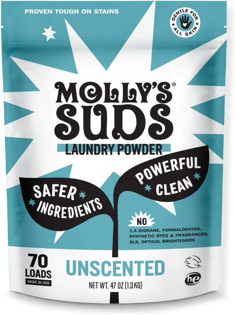 Molly's Suds Original Laundry Detergent Powder | Clean Laundry Detergent Powder for Sensitive Skin