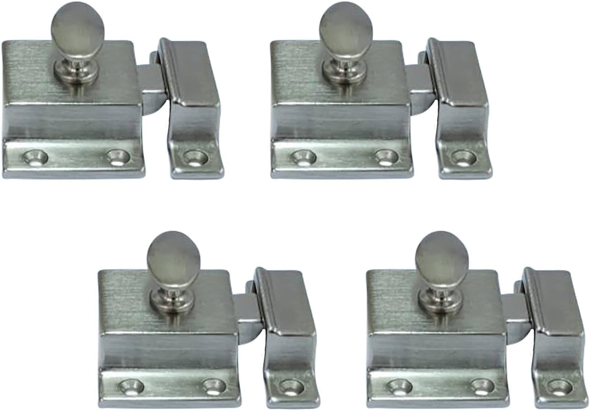 QCAA Traditional Large Oval Turn Cabinet Latch, Solid Brass, 2", for Cupboard & Other Furniture