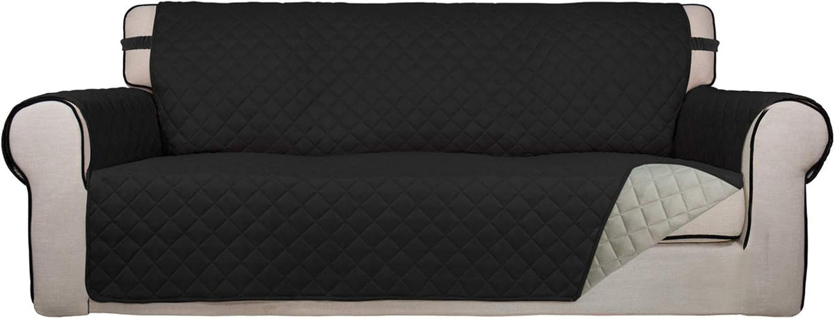 PureFit Reversible Quilted Sofa Cover, Water Resistant Slipcover Furniture Protector, Washable