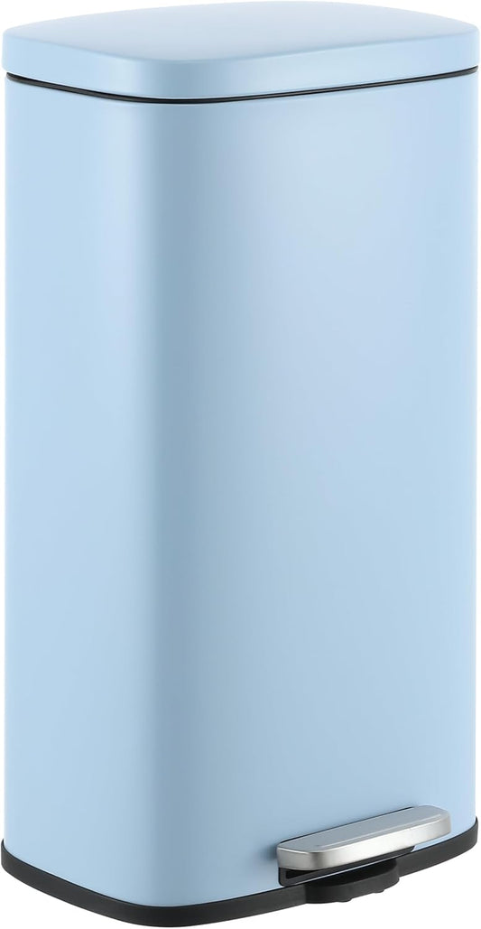 happimess HPM1011G Curtis 8-Gallon Step-Open Trash Can, Fingerprint Resistant, Modern, Minimalistic