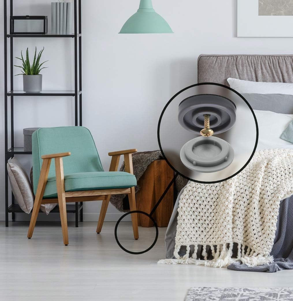 GorillaGlides CB253 1 Inch Chair Sliders/Furniture Glide Floor Protectors (Set of 8 Glides)