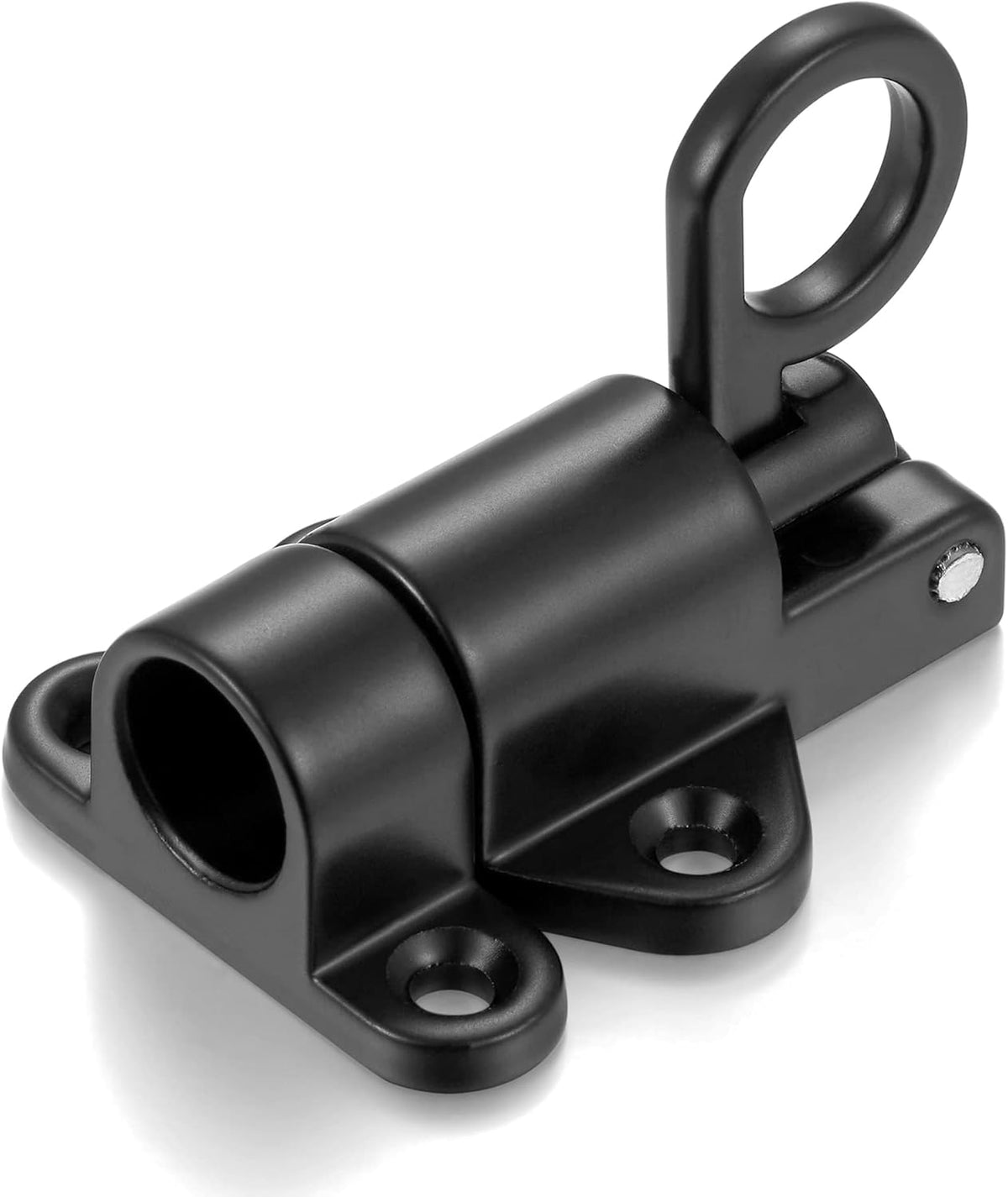 4 Packs Self-Closing Latches，Black Spring Door Lock，Resilient Bolt Latch Aluminum Alloy Safety