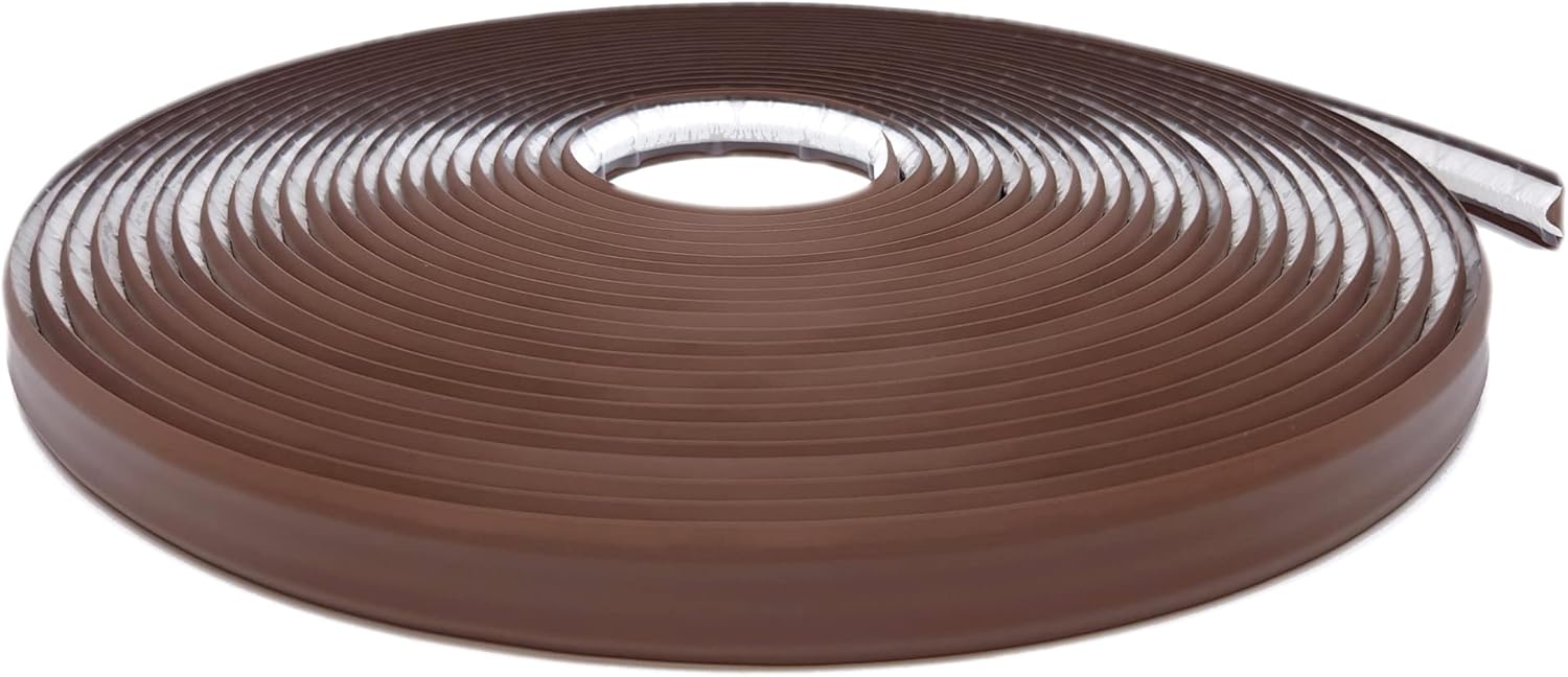 InstaTrim The Original Flexible Trim - 50ft Dark Brown 3/4" Wide Caulk Tape - Adhesive Trim with
