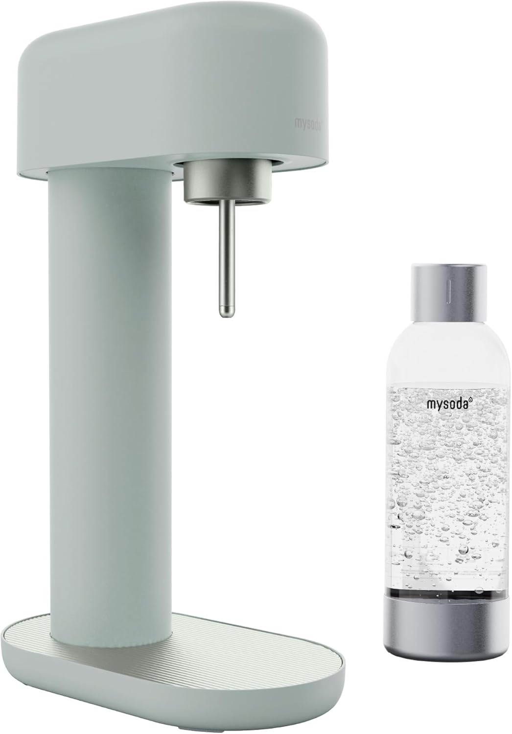 Mysoda Premium Carbonating Bottle 1L Silver - Compatible with MySoda and any brands - Quick-Lock
