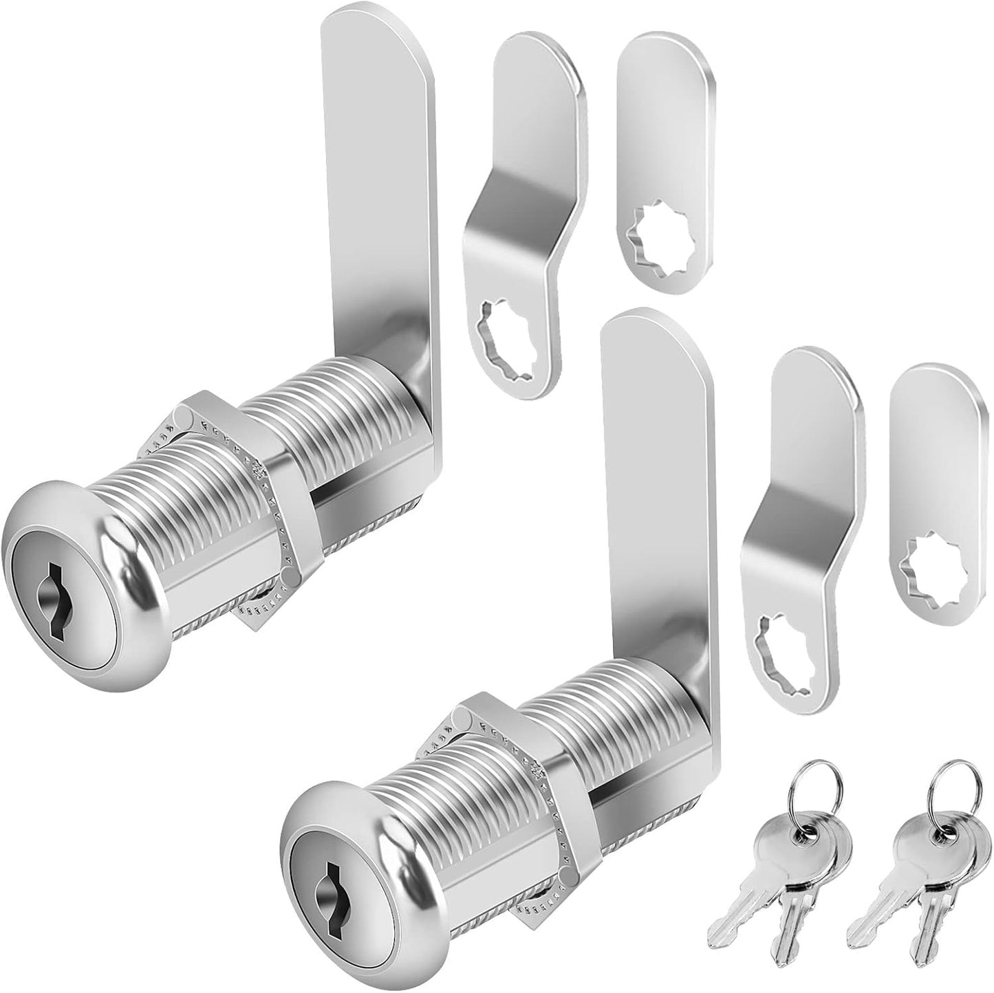 Cabinet Lock with Keys, 1-1/2" Long Cam Locks keyed Alike, Cam Lock Set for Cabinets Thick Drawers