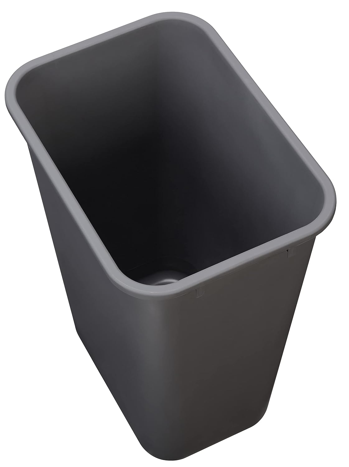 Amazon Basics Rectangular Commercial Office Wastebasket, 10 gallon (Pack of 2), Grey (Previously