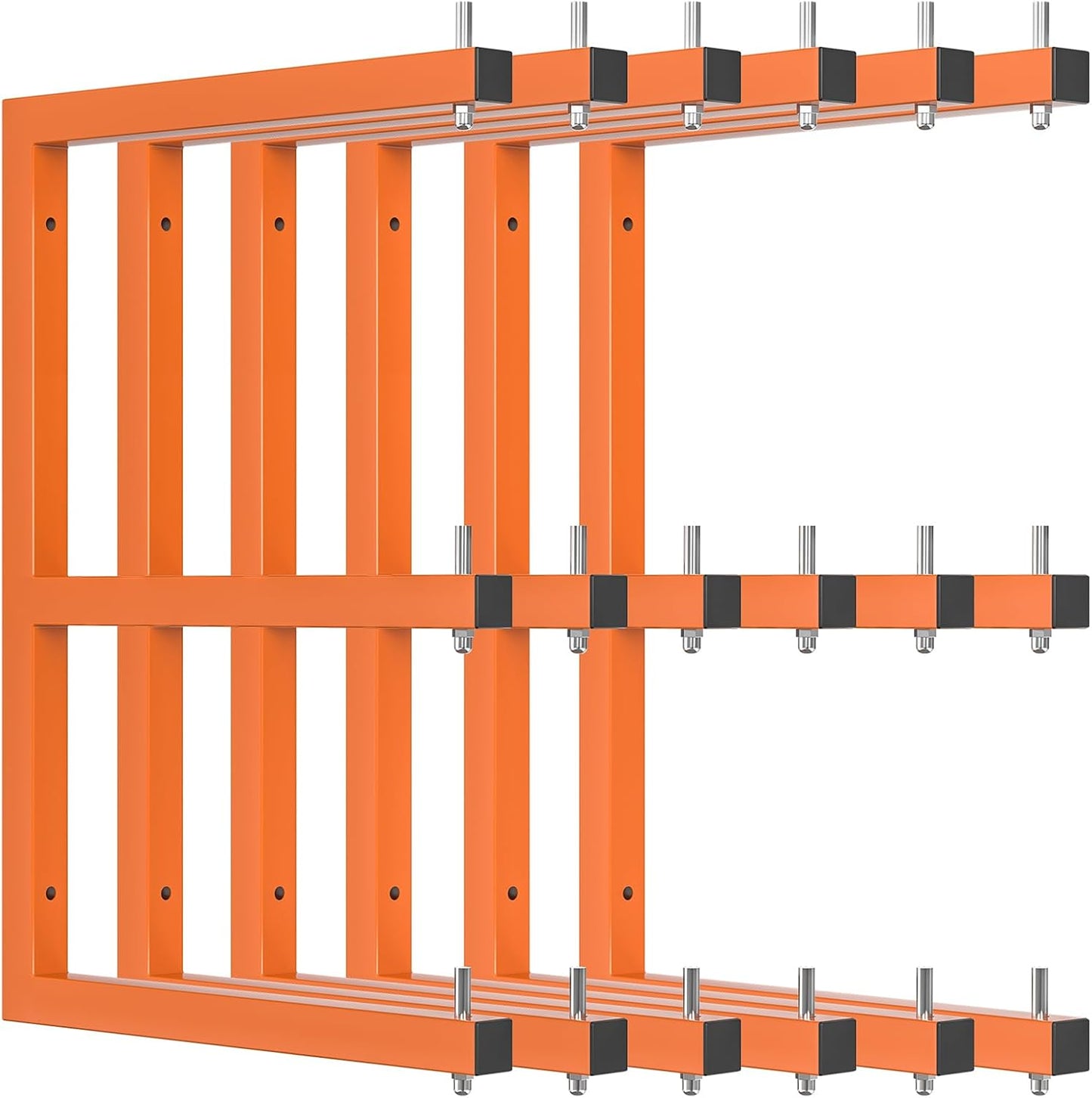 6 PACK Lumber Rack Wall-Mounted Lumber Storage Rack, Heavy Duty Wood Storage Racks With 9-Level
