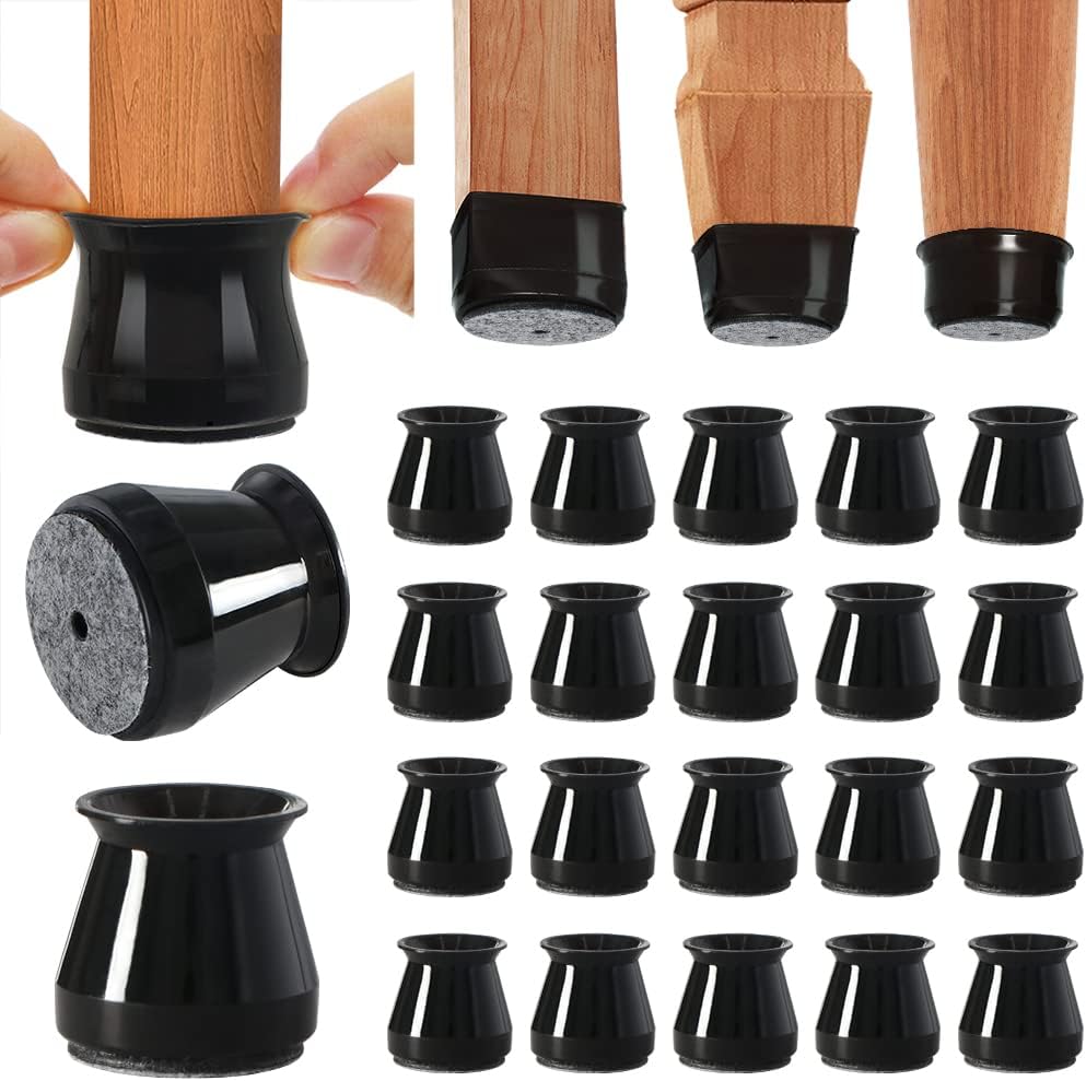BUMACO 20Pcs Chair Leg Floor Protectors Chair Leg Protectors for Hardwood Floors Silicone Pads
