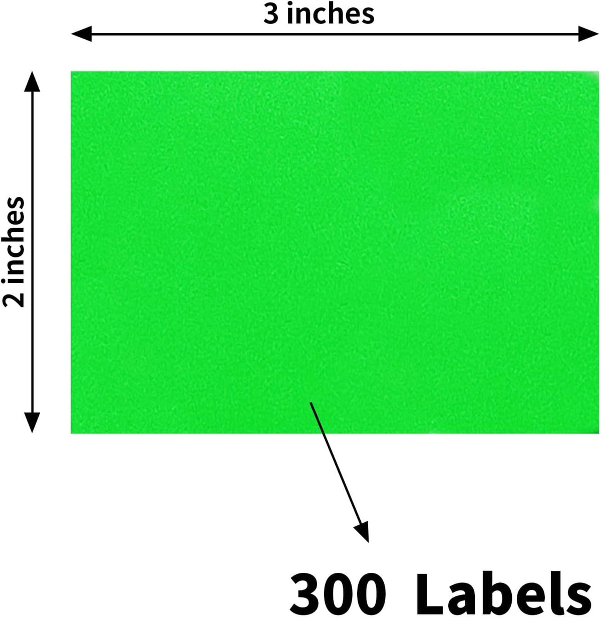 STARLIBOO Colored Labels Stickers 3 x 2 Inch, Removable Rectangle Moving Labels, 300Pcs Garage Sale