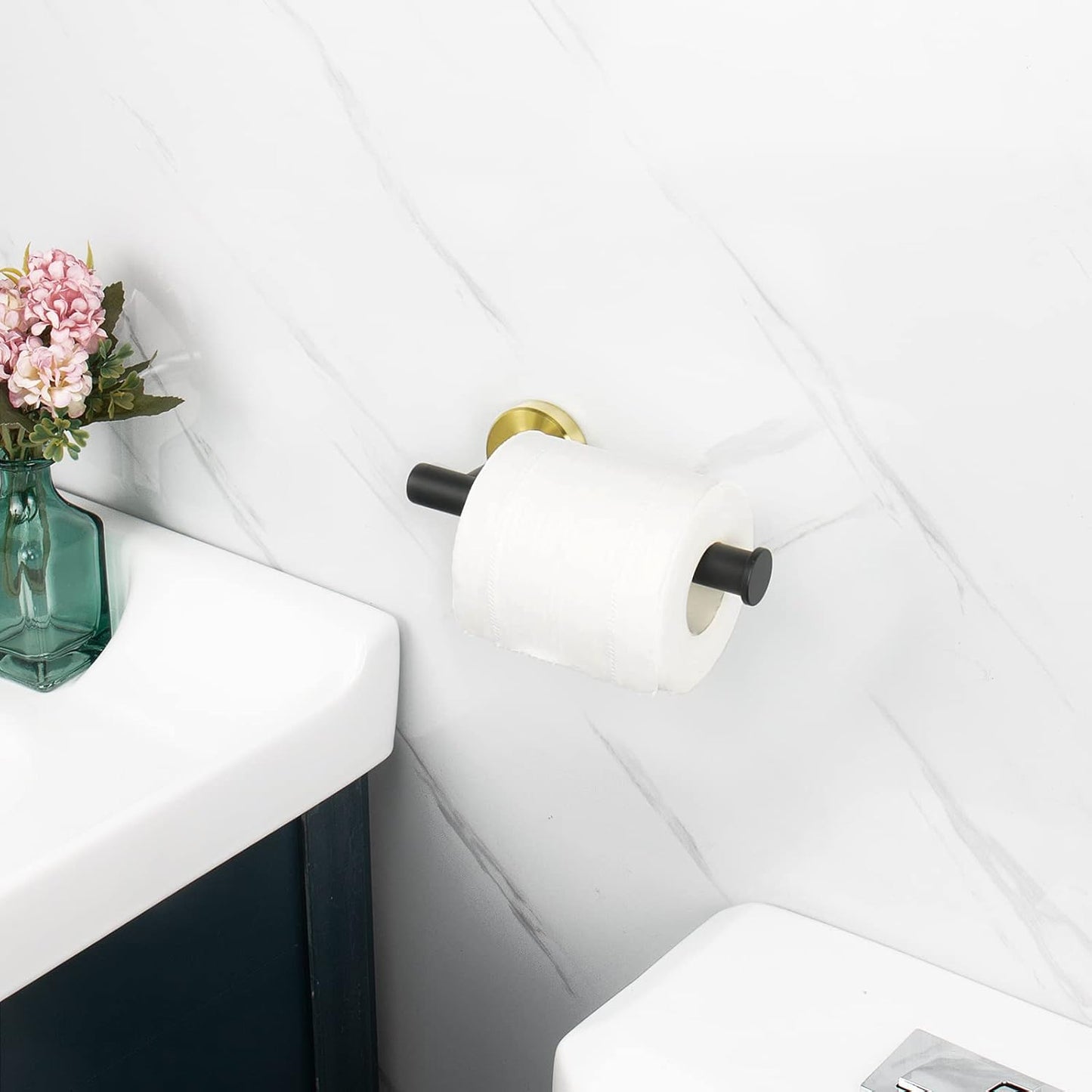 NearMoon Bathroom Toilet Paper Holder, Premium SUS304 Stainless Steel Rustproof Wall Mounted Toilet