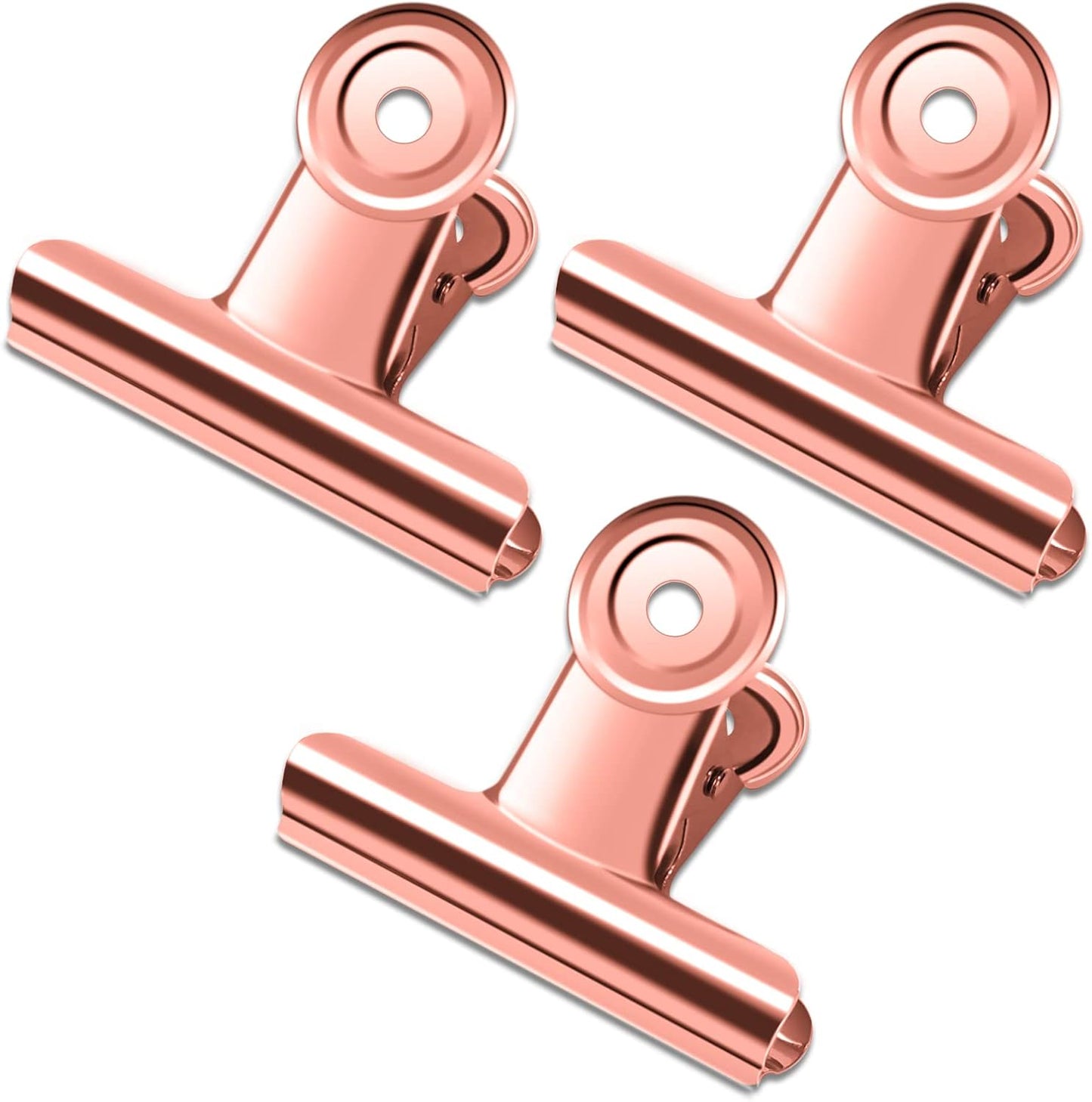 20 Pack Large Metal Hinge Rose Gold Clips 51mm for Crafts, Photos, Drawing, Food Bags at Home