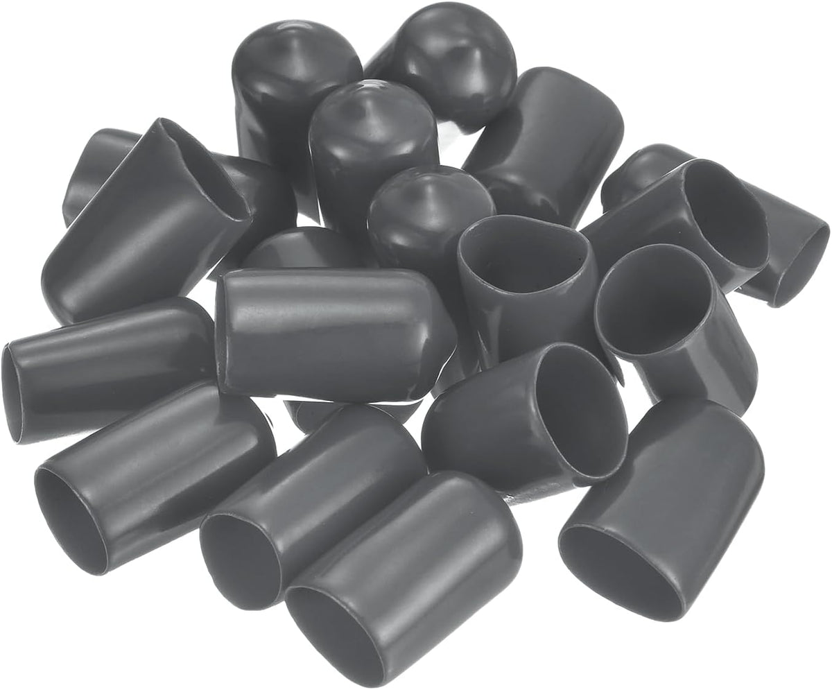 uxcell 20pcs Rubber End Caps 12.5mm(1/2 inch) ID Vinyl Round Tube Bolt Cap Cover Thread Protectors