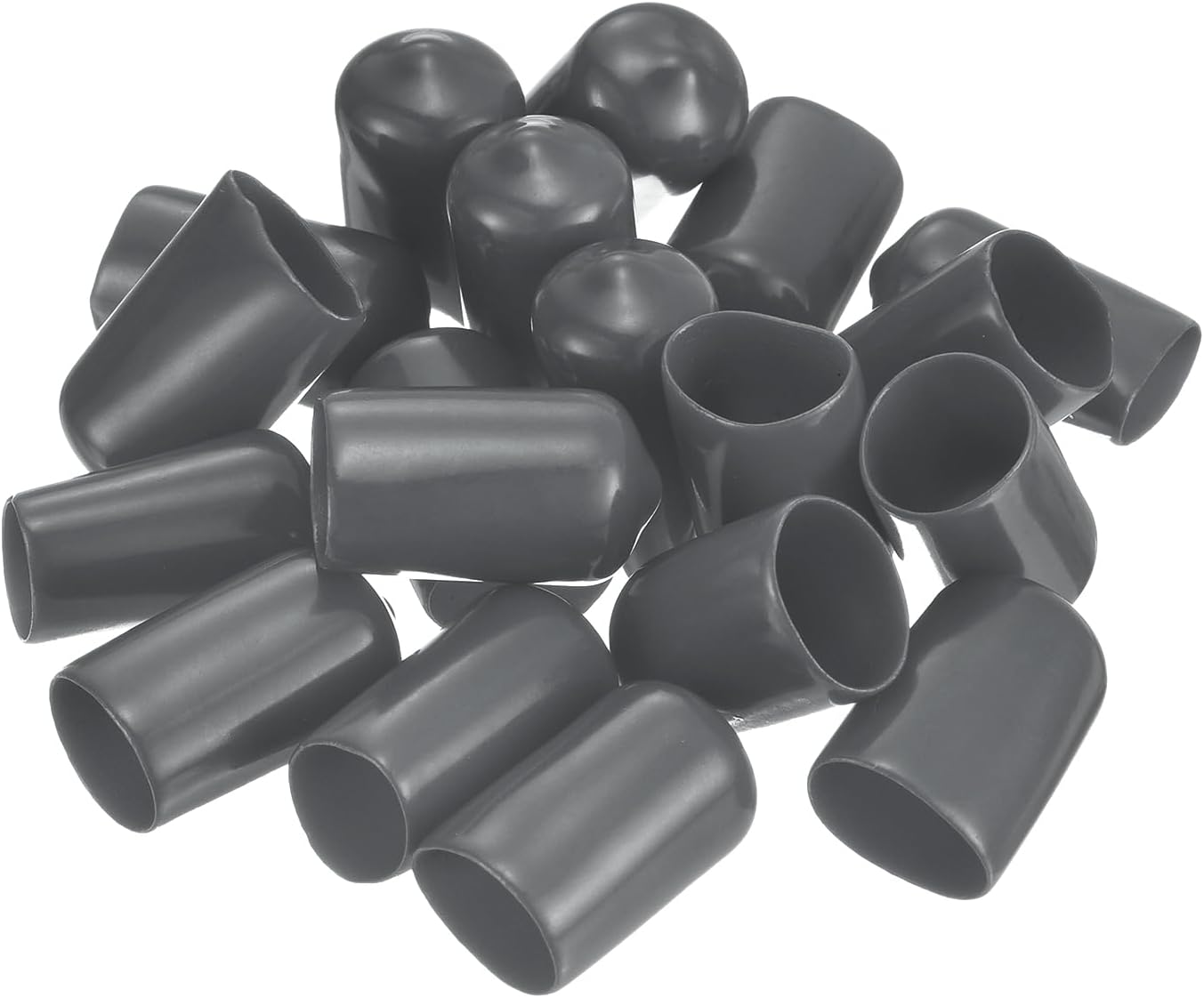 uxcell 20pcs Rubber End Caps 12.5mm(1/2 inch) ID Vinyl Round Tube Bolt Cap Cover Thread Protectors
