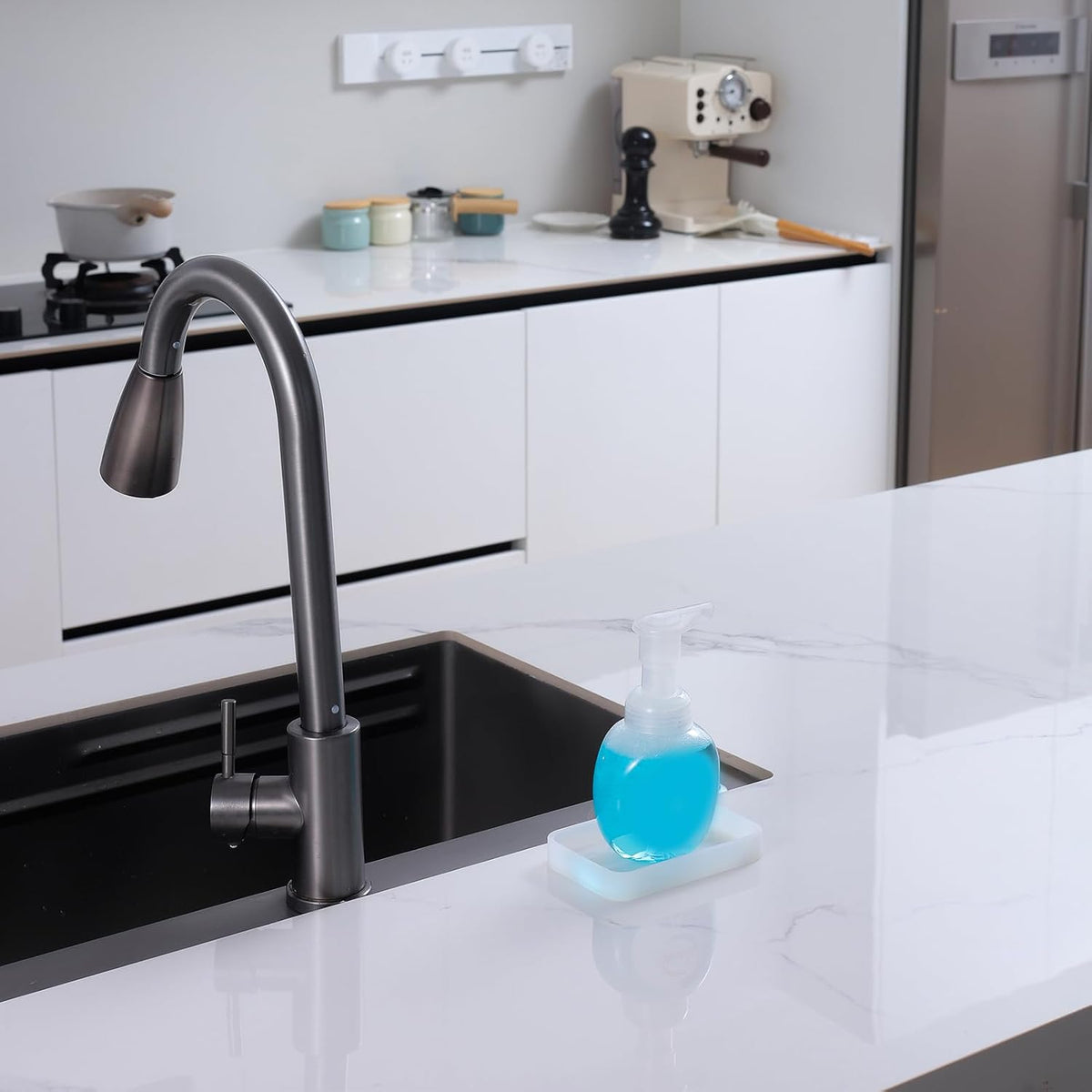 Silicone Kitchen Sink Organizer Tray for Multiple Usage,Easy Clean Sponges Holder for Kitchen