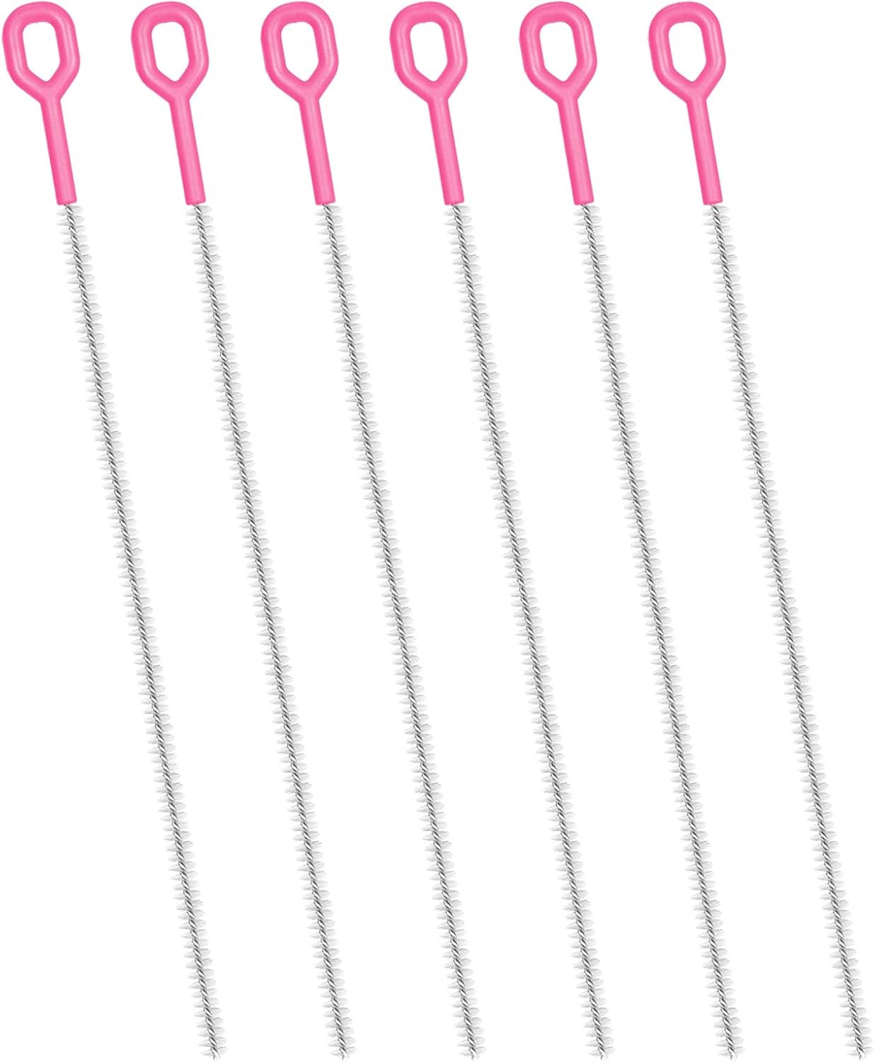 6 Pack Straw Cleaner Brush - 12.6" Extra Long Straw Cleaners Full Bristles Coverage with Different