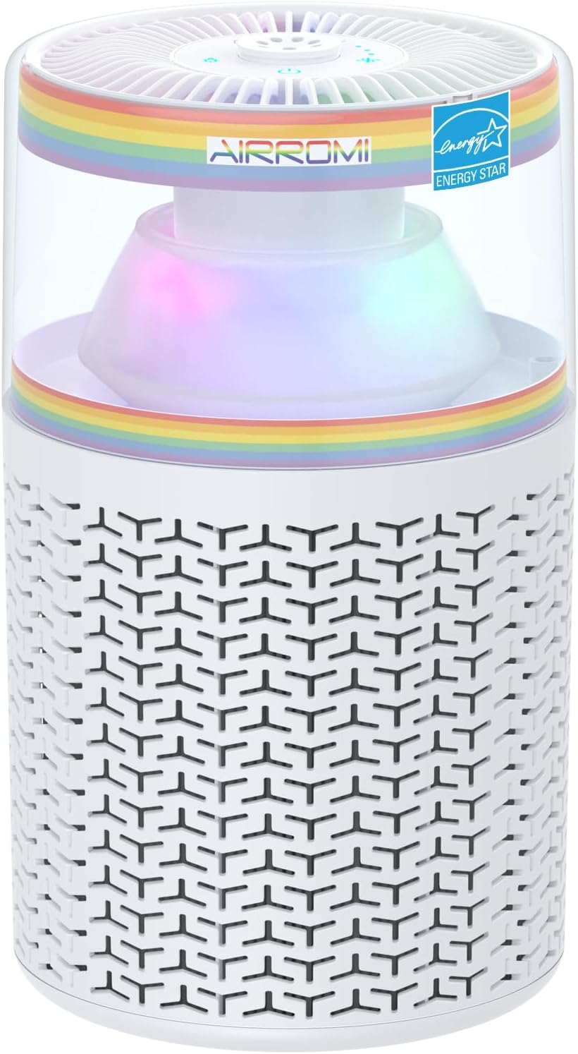 AIRROMI Air Purifiers for Bedroom Home,Up to 658 Ft²,Activated Carbon Filter Cleaner,With Fragrance