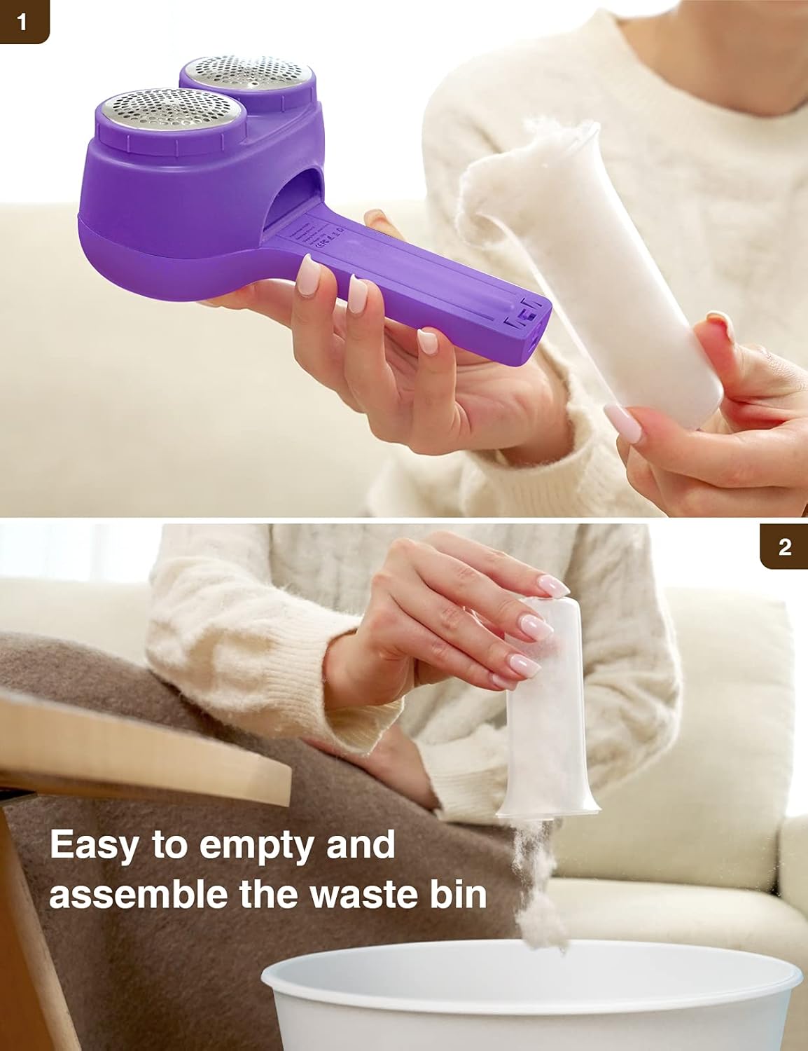 VASSON Fabric Shaver, Electric Lint Remover, Rechargeable Lint Shaver, Sweater Shavers to Remove
