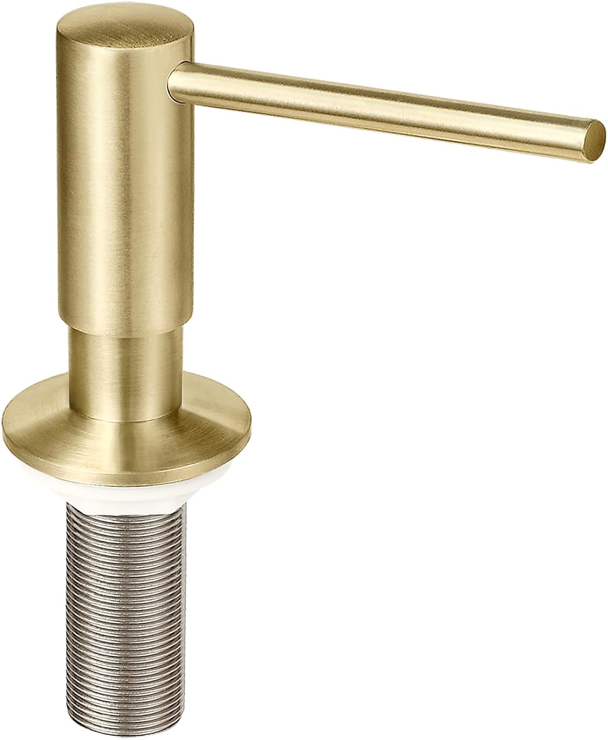 Brushed Gold Built in Dish Soap Dispenser for Kitchen Sink with 17 OZ PET Soap Bottle Refill from