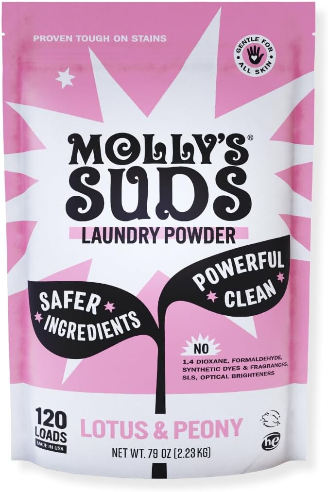Molly's Suds Original Laundry Detergent Powder | Clean Laundry Detergent Powder for Sensitive Skin