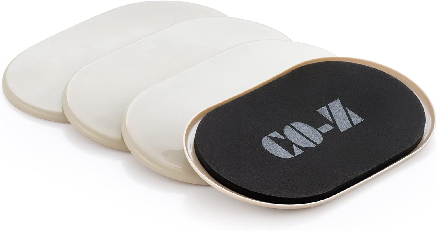 CO-Z Large Furniture Sliders - 4 Pack, 6" x 9 1/2" Oval Reusable Furniture Sliders for Carpet