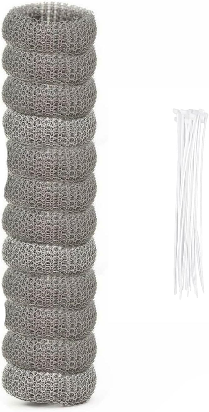 Stainless Steel Lint Traps for Washing Machine Drain Hose – Mesh Filter with Cable Ties for Laundry