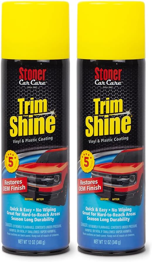Stoner Car Care 91034-2PK Trim Shine – Vinyl and Plastic Protectant for Interior and Exterior