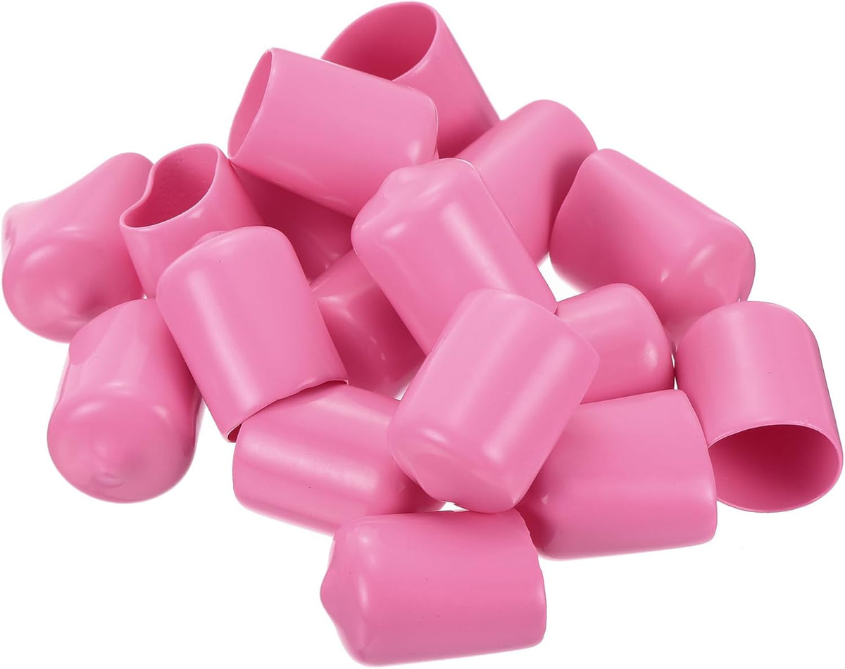 uxcell 20pcs Rubber End Caps 15mm ID Vinyl PVC Round Tube Bolt Cap Cover Screw Thread Protectors