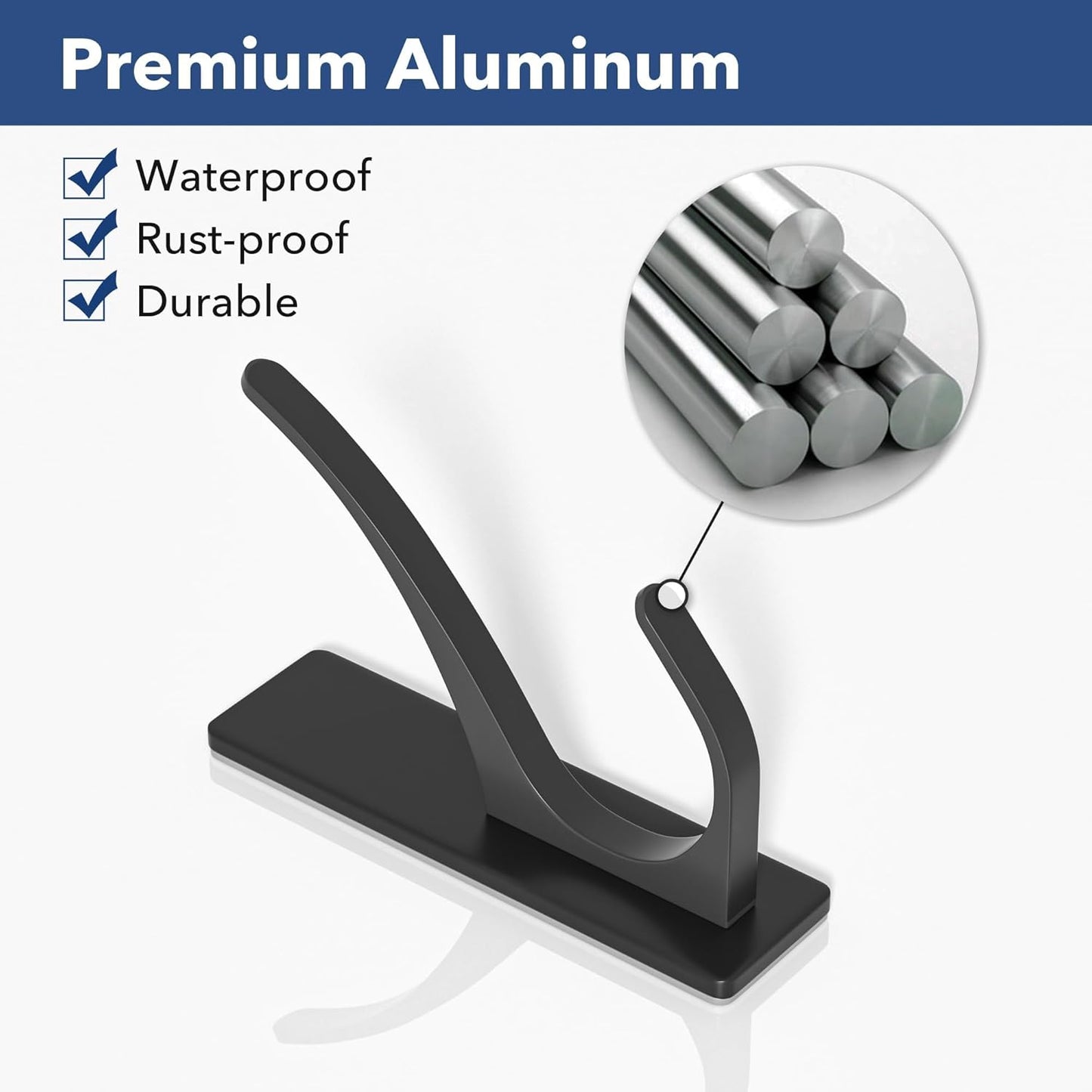 pickpiff Self Adhesive Coat Hooks for Hanging: Heavy Duty Stainless Wall Hook for Towel, Backpack