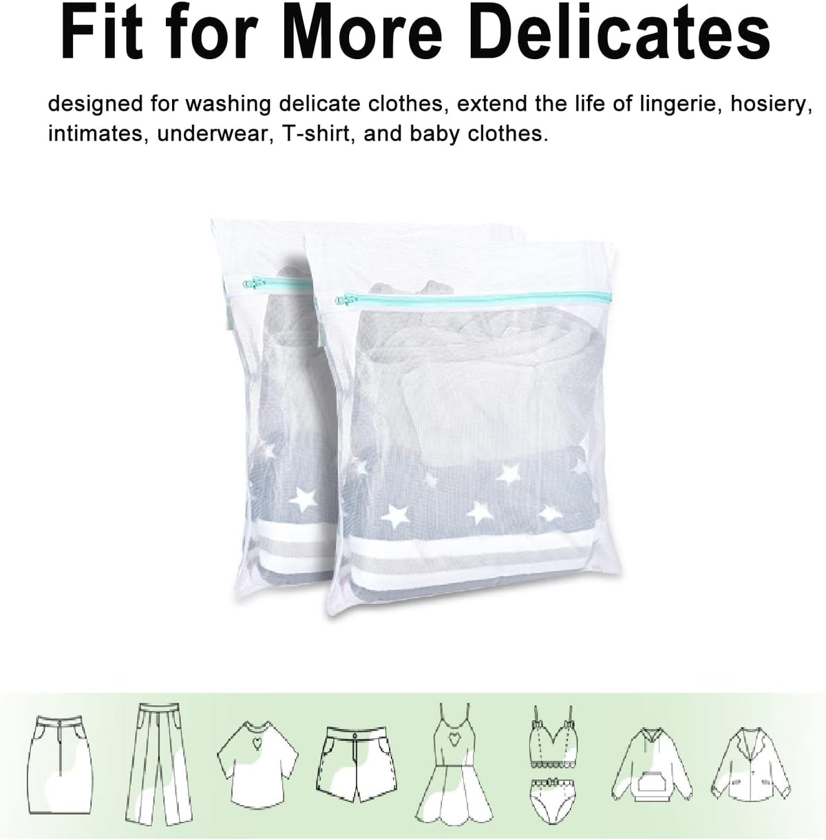 OTraki Mesh Washing Bags for Laundry 2 Pack 16 x 20 Inch Medium Mesh Bag Laundry Washer Delicates
