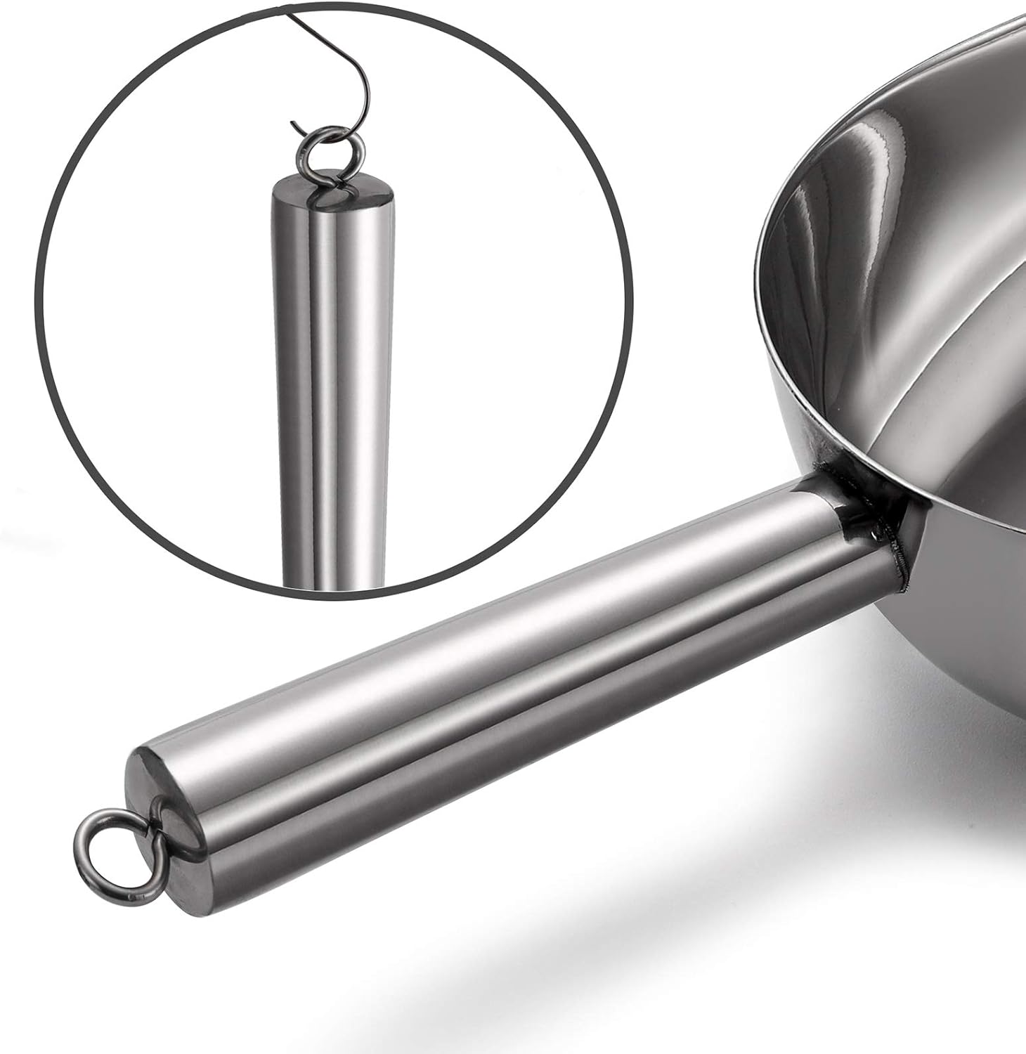 Cedilis 4 Pack Food Ice Scoops, 8oz, 12oz, 16oz, 24oz Stainless Steel Scoop, Heavy Duty Metal