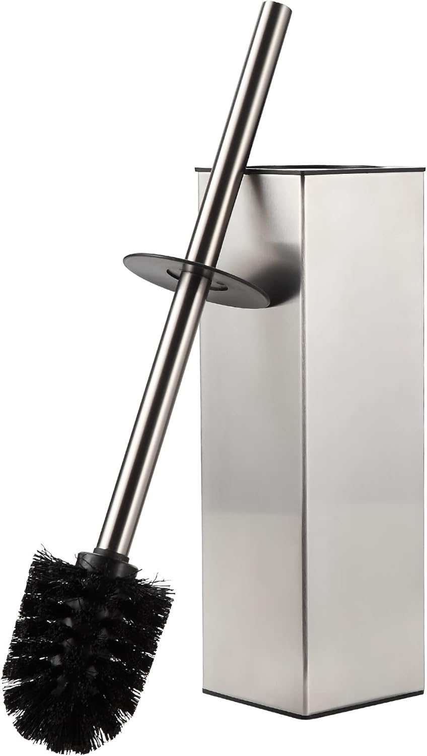 BGL Toilet Brush Holder Freestanding,Brushed Nickel,304 Stainless Steel,SUS304 Toilet Bowl Brush