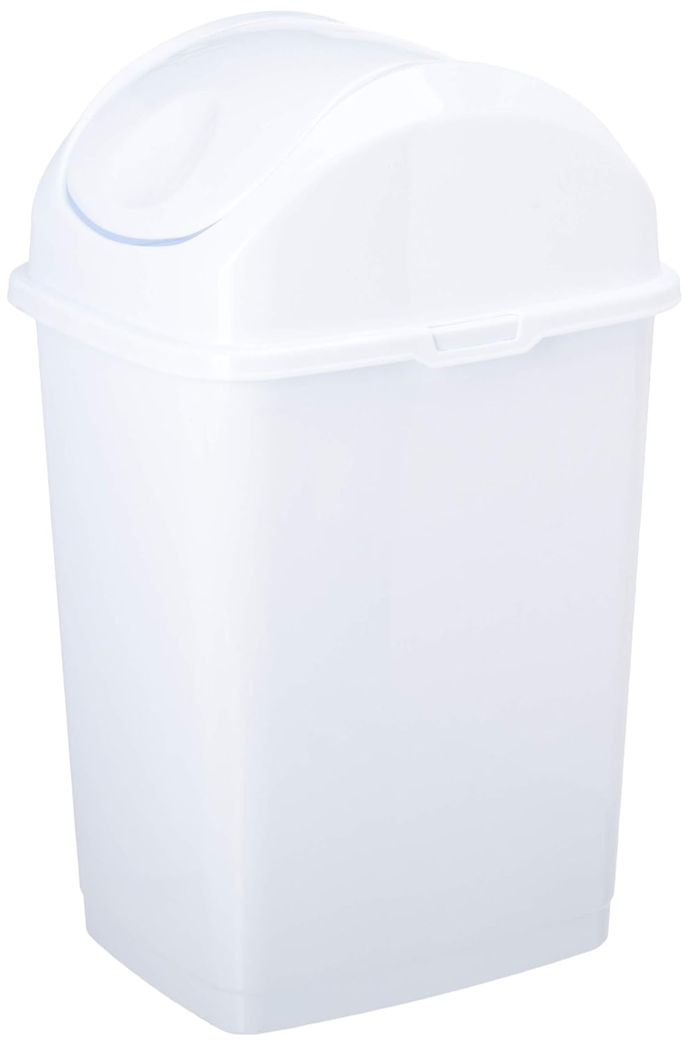 Superio Medium Trash Can with Lid 4.5 Gallon Plastic Swing Top Garbage Can Slim Waste Bin for Under