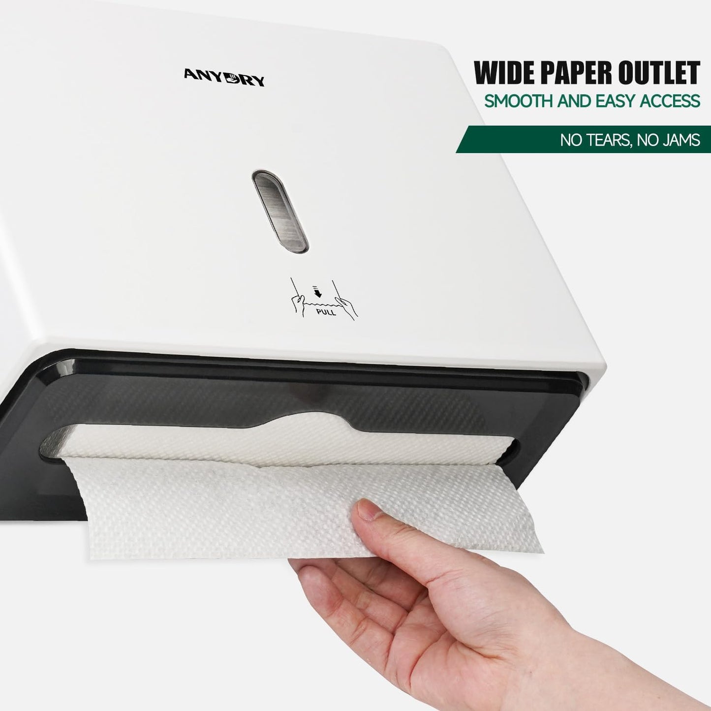 Wall-Mounted Paper Towel Dispenser – Fits Tri-Fold Towels up to 10x3.1 Inches, Holds 200 Sheets