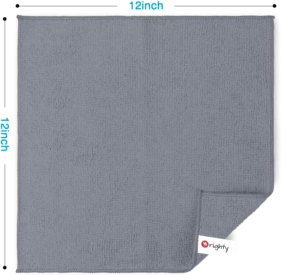 Orighty Microfiber Cleaning Cloth, 12 Pack Microfiber Towels for Cars, Highly Absorbent Car