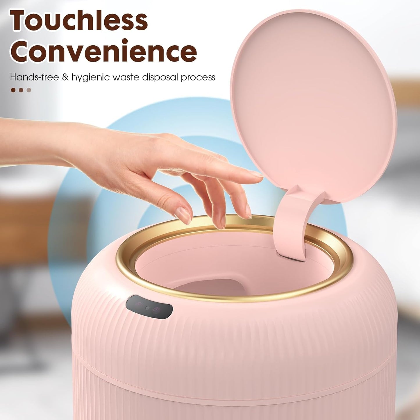 Procade Automatic Motion Sensor Bathroom Trash Can with Lid, 3 Gallon Touchless Trash Bin, Smart
