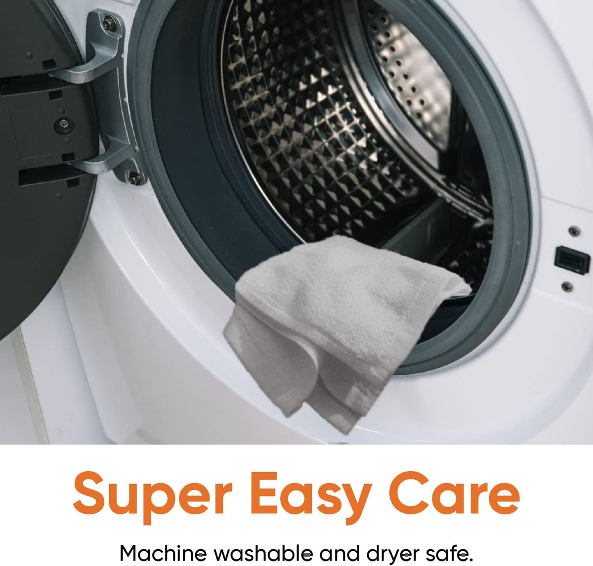 Superio Cotton Terry Washcloths Grey Towels 100% Cotton Cleaning Cloth 16" Rags Wash Clothes for
